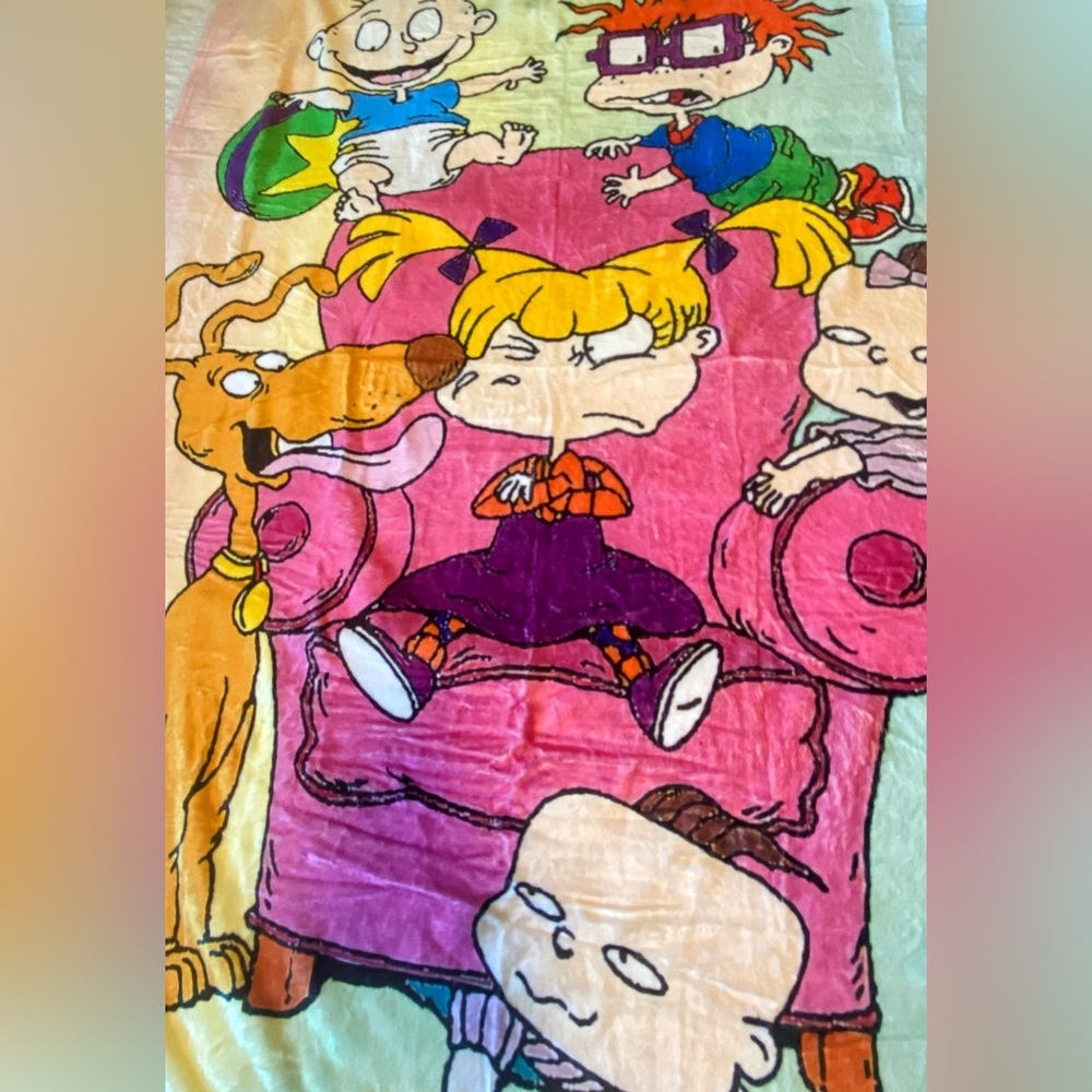Rugrats Blanket with Purple and Pink Design